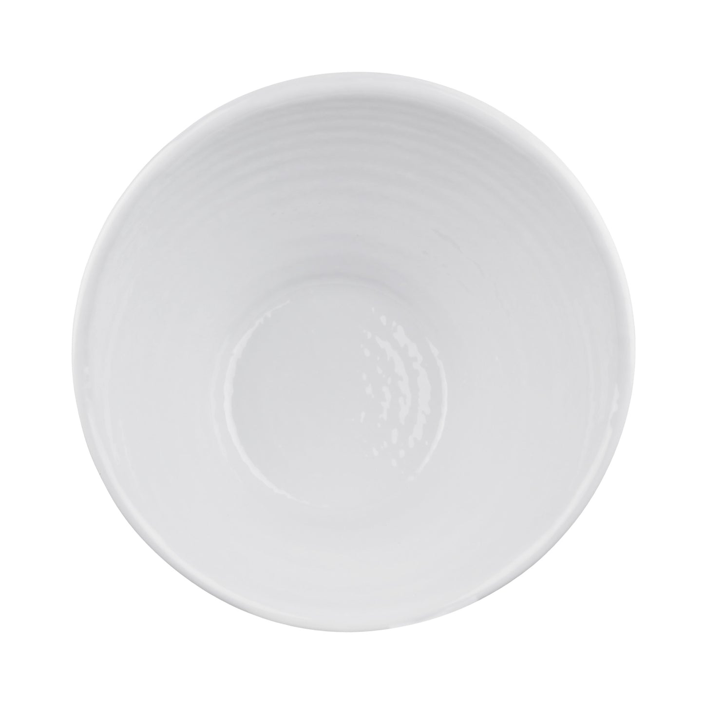 Melamine Angled Bowl - White Gloss Inside/White Matte Outside