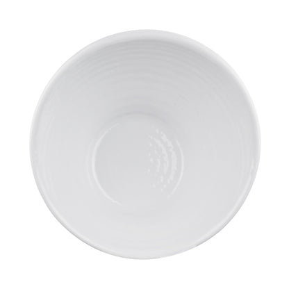 Melamine Angled Bowl - White Gloss Inside/White Matte Outside