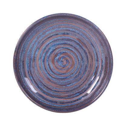 Melamine Round Coupe Plate - Stardust Blue