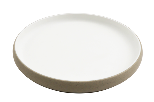 8.5" hatch touch of honey interior/sandstone exterior round melamine plate, 8.5"L x 8.5"W x 1"H, GET, cheforward