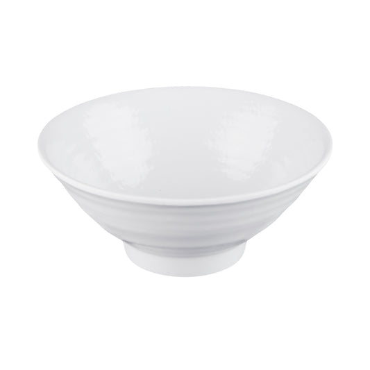 Melamine Bowl - White Matte Finish Outside/White Gloss Finish Inside