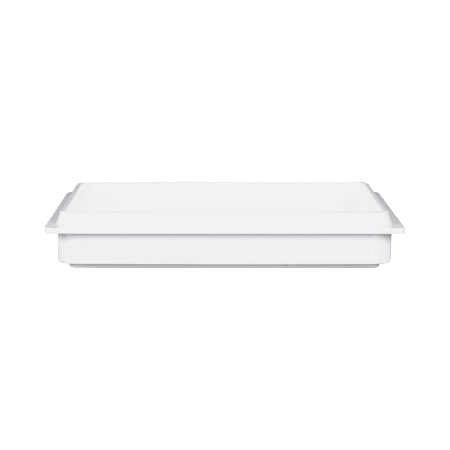 Melamine Rectangular Reversible Bin Lid - White