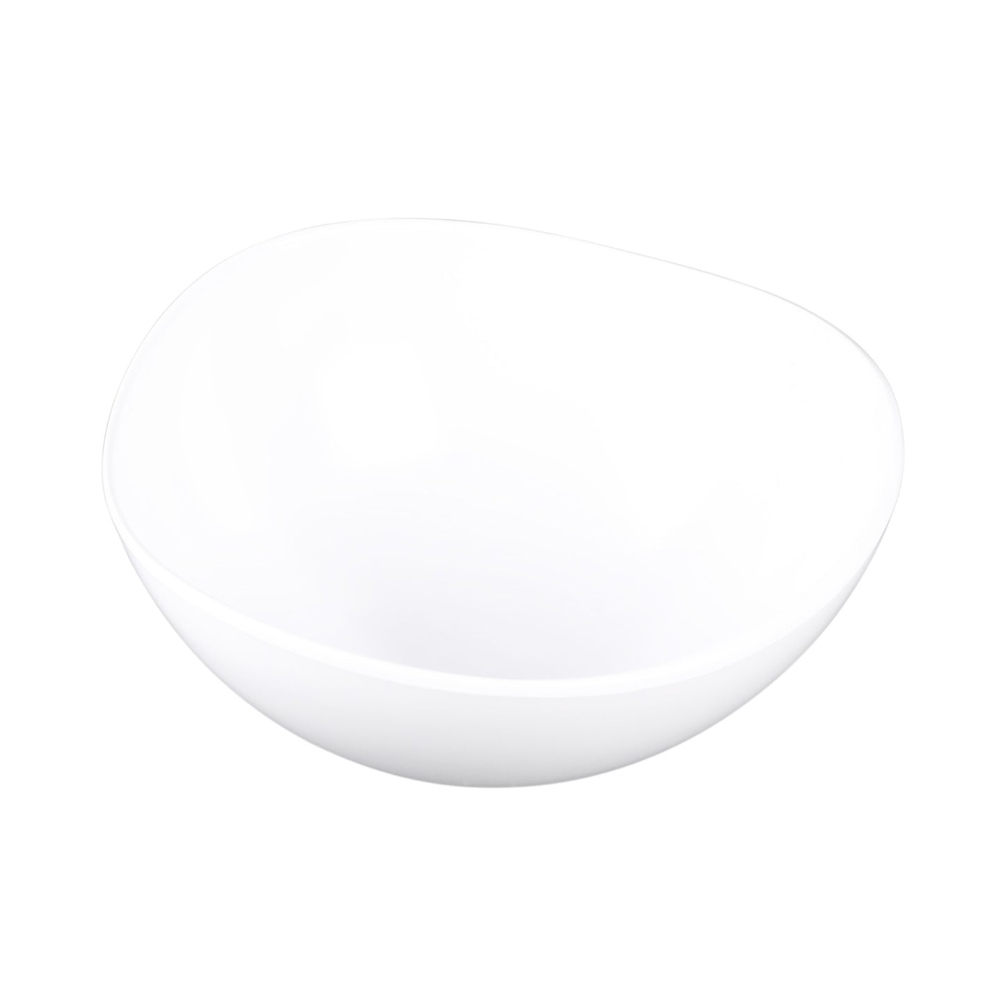 Melamine Almost Oval Bowl - White