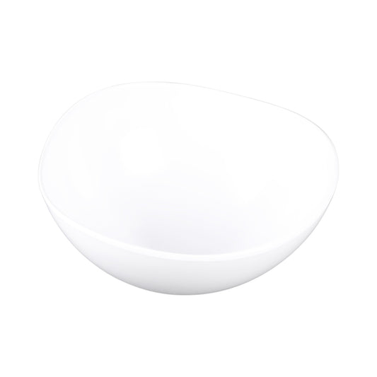 Melamine Almost Oval Bowl - White