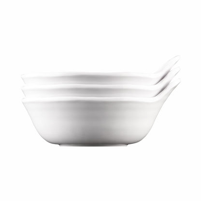 Melamine Bowl w/ Lip - White