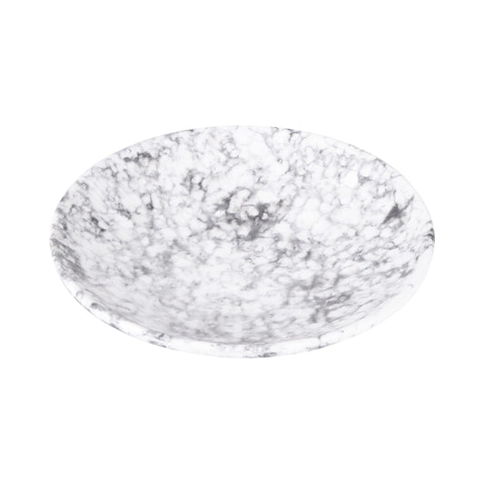 Melamine Round Plate - Black Marble