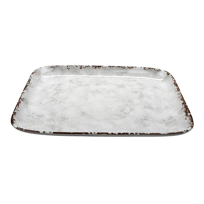 12.75" x 9.5" Melamine, Irregular Rectangular Platter, G.E.T French Mill (12 Pack)
