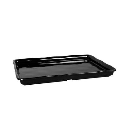 Melamine Rectangular Organic Tray - Black