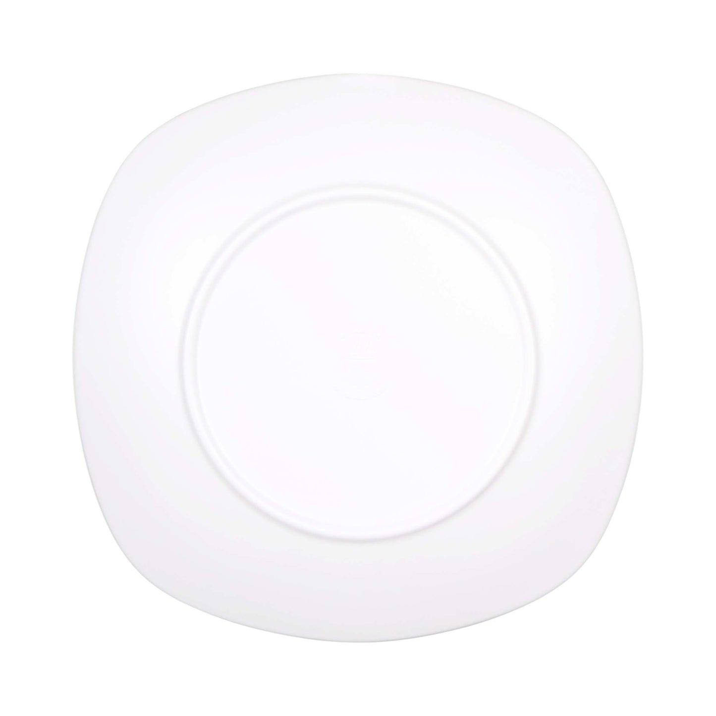 Melamine Square Plate w/ Rounded Edges - Off White