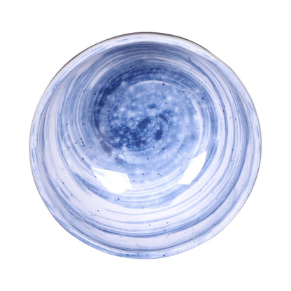 Melamine Round Bowl - Navy Design