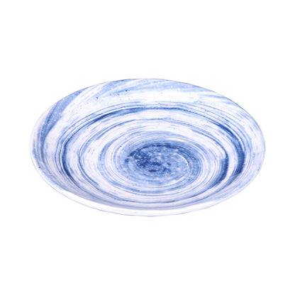 Melamine Round Plate - Navy Design