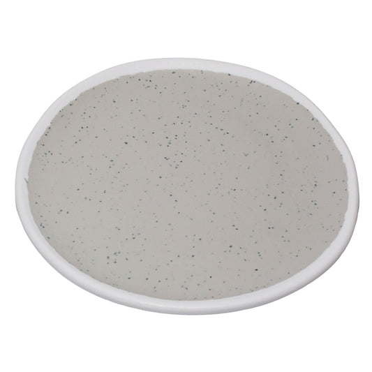 10.5" Dove Gray, Melamine, Round Dinner Plate, G.E.T. Pottery Market Glazed (12 Pack)
