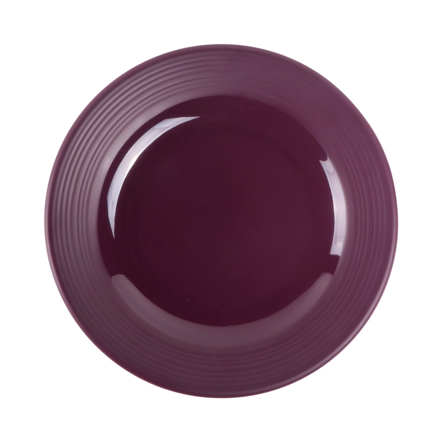 Melamine Round Plate - Purple Glaze