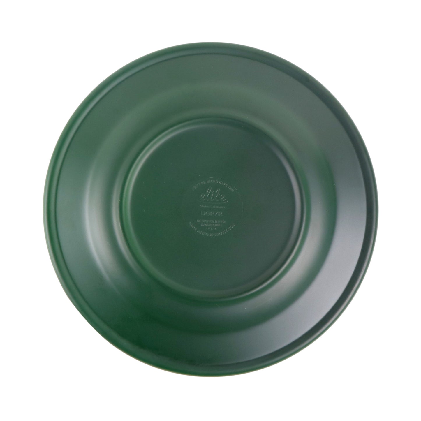 Melamine Round Plate - Green Glaze