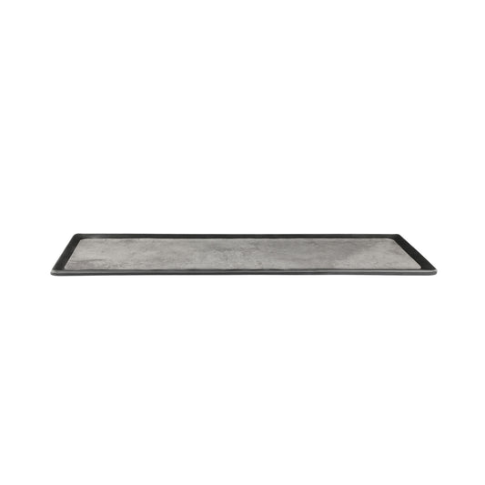 Melamine Rectangular Tray - Black w/ Silver Decal