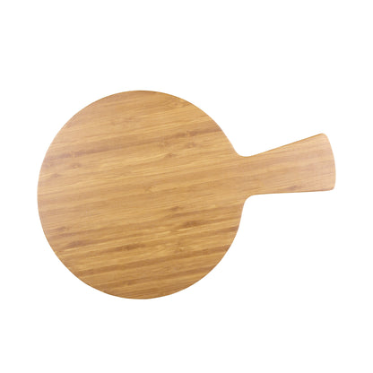 Melamine Round Serving Board - Bamboo