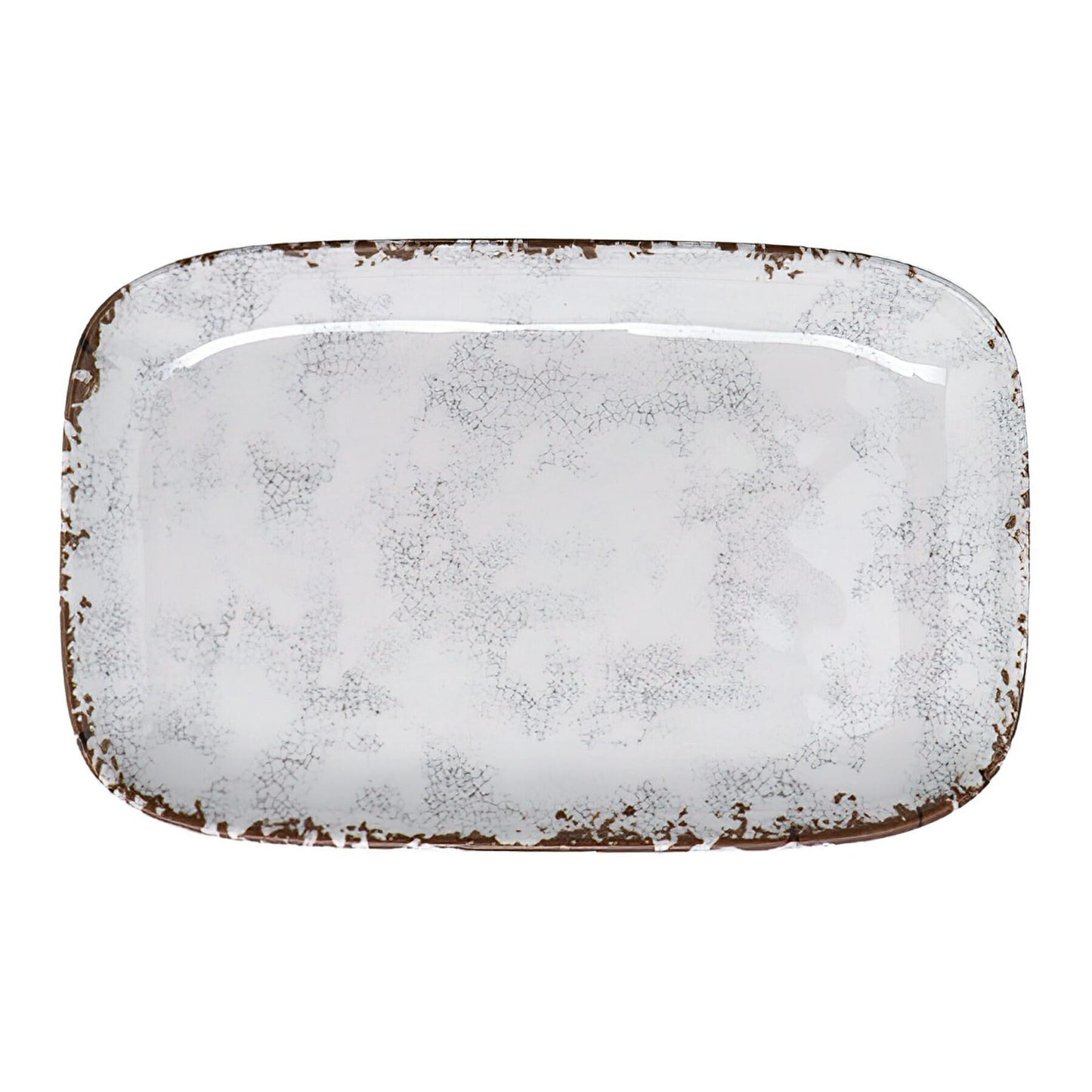 12.75" x 9.5" Melamine, Irregular Rectangular Platter, G.E.T French Mill (12 Pack)