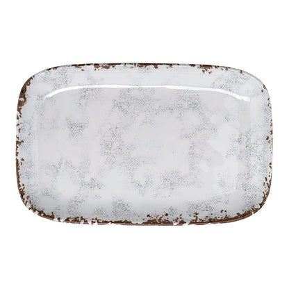12.75" x 9.5" Melamine, Irregular Rectangular Platter, G.E.T French Mill (12 Pack)