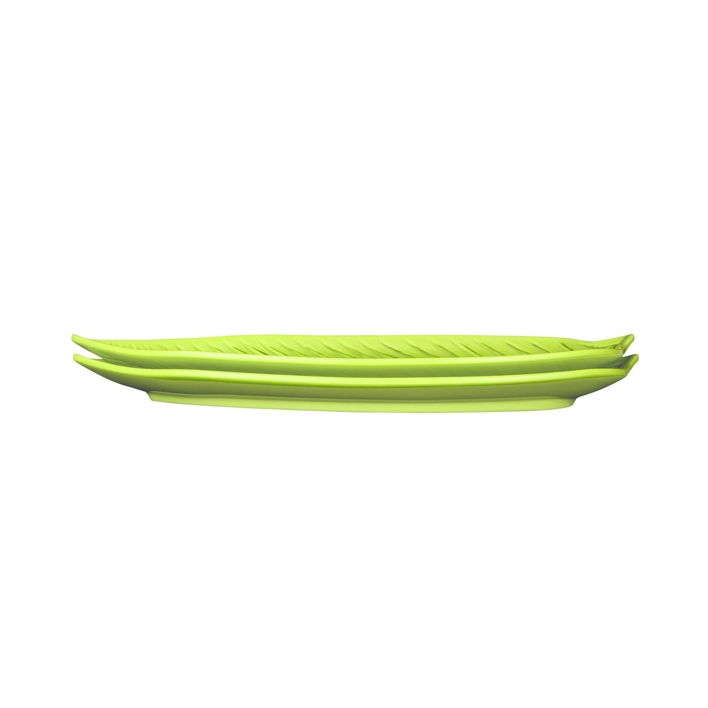 Melamine Medium Leaf Platter - Design Green