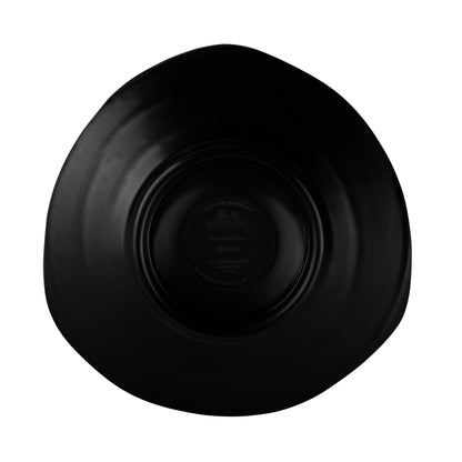 Melamine Irregular Edge Triangle Plate - Black