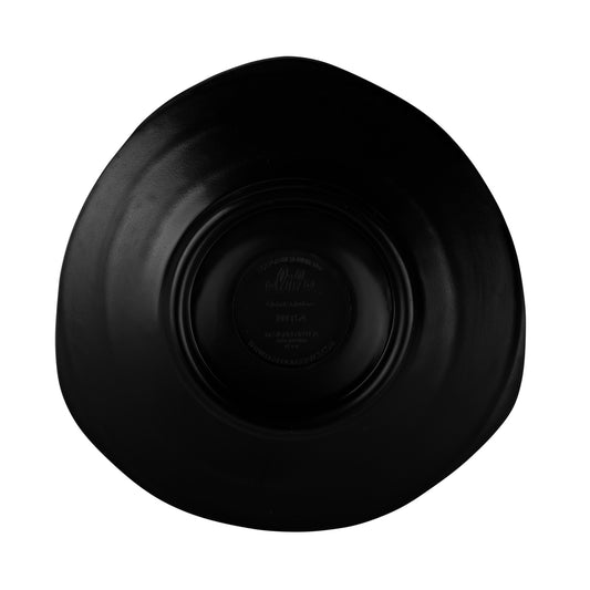Melamine Irregular Edge Triangle Plate - Black
