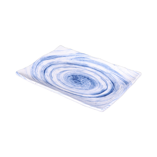 Melamine Rectangular Plate - Navy Design