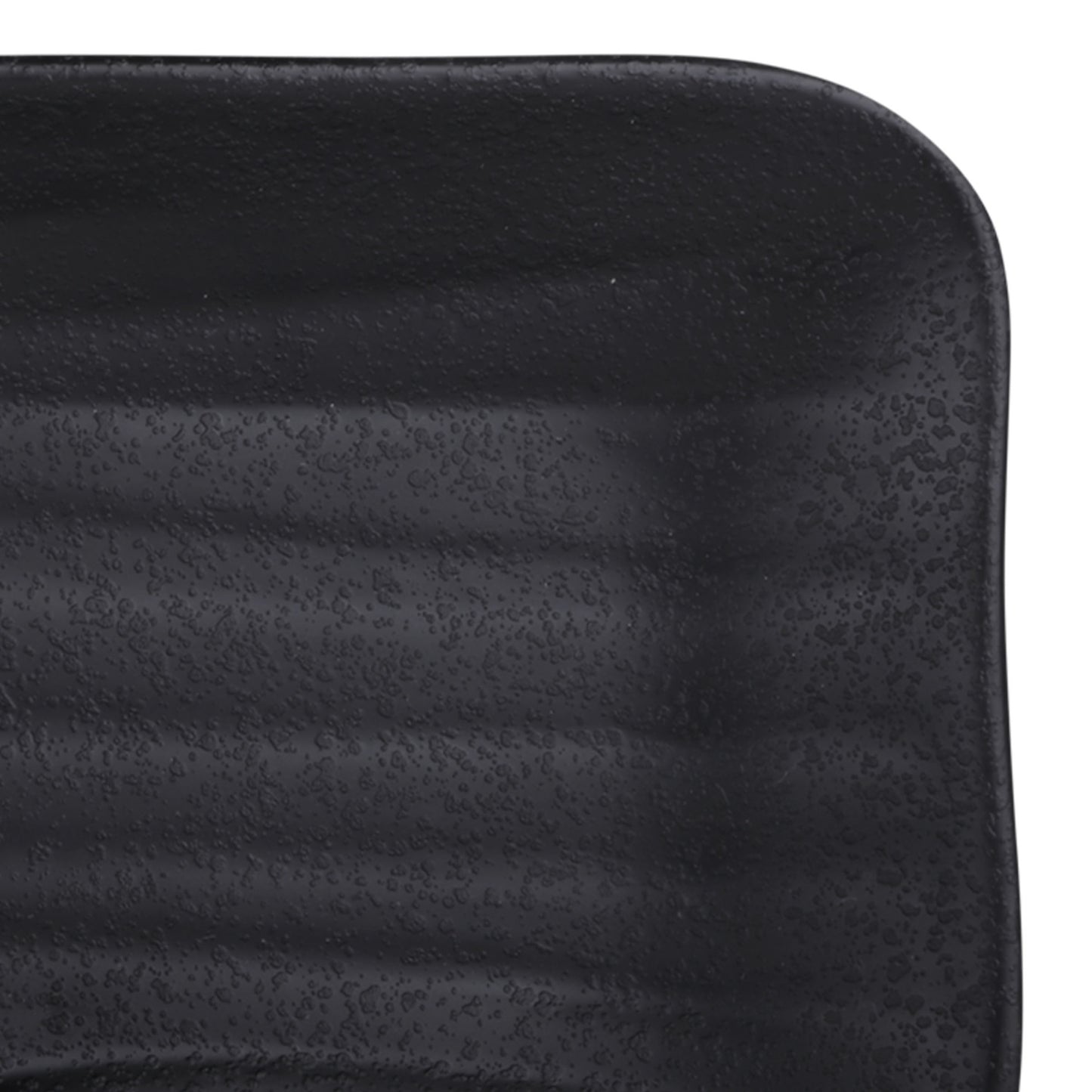 Melamine Rectangular Wave Tray - Black