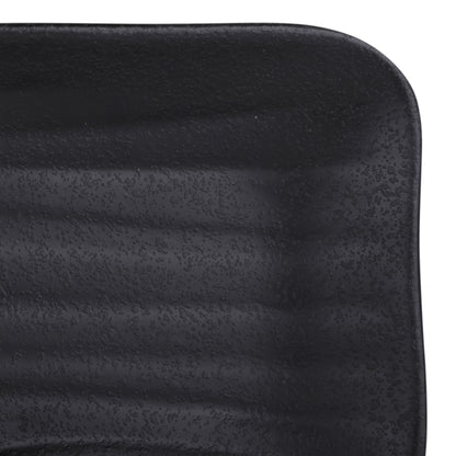 Melamine Rectangular Wave Tray - Black