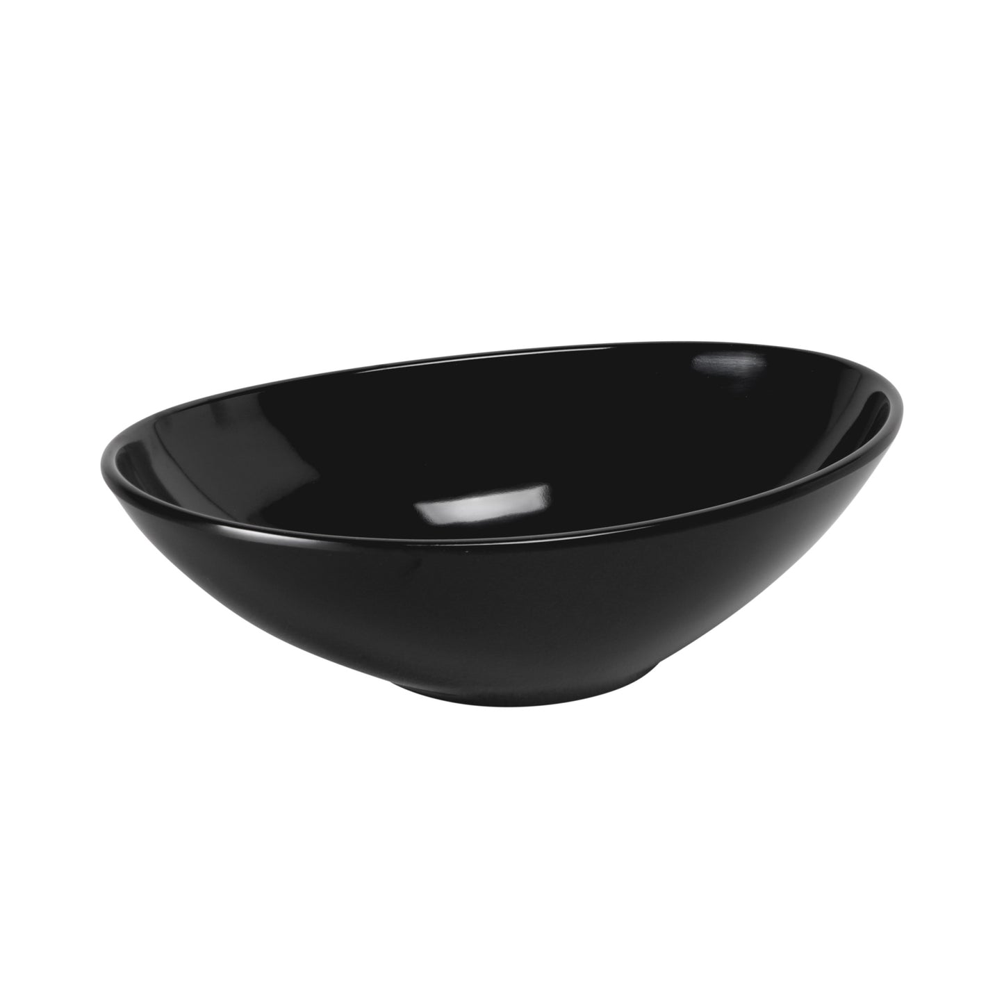 Melamine Oblong Large Bowl - Black