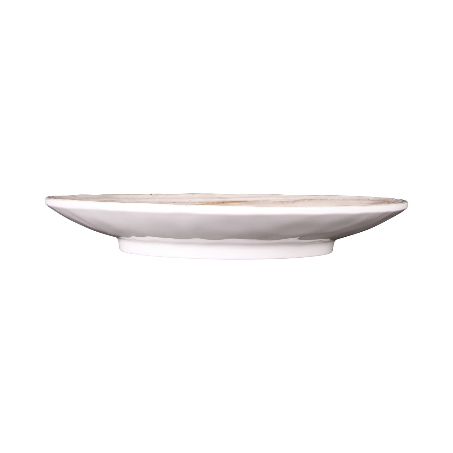Melamine Round Plate - Taupe Design