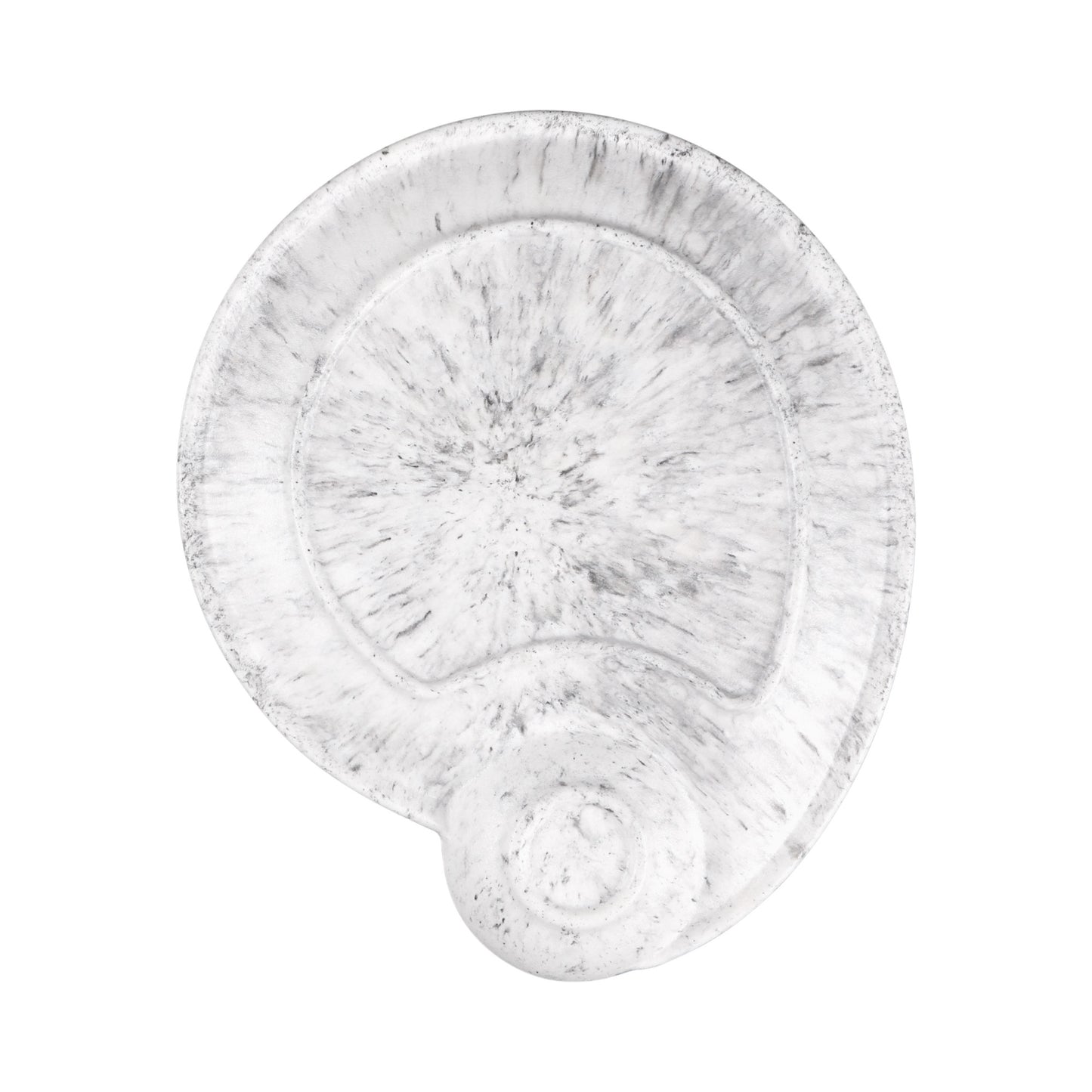 Melamine Square Chip & Dip Plate - Black Marble