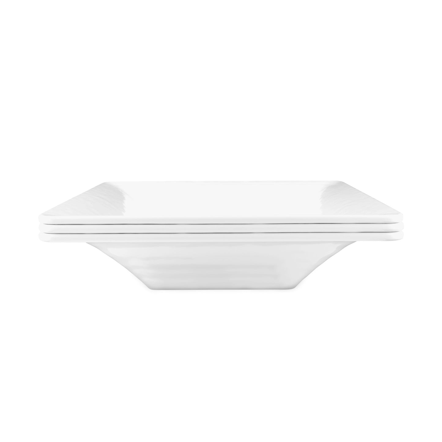 Melamine Square Pebble Serving Bowl - White