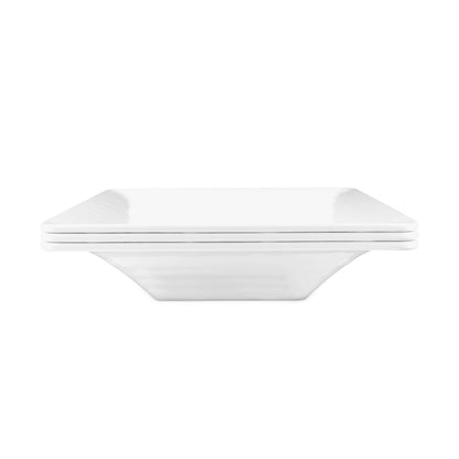 Melamine Square Pebble Serving Bowl - White