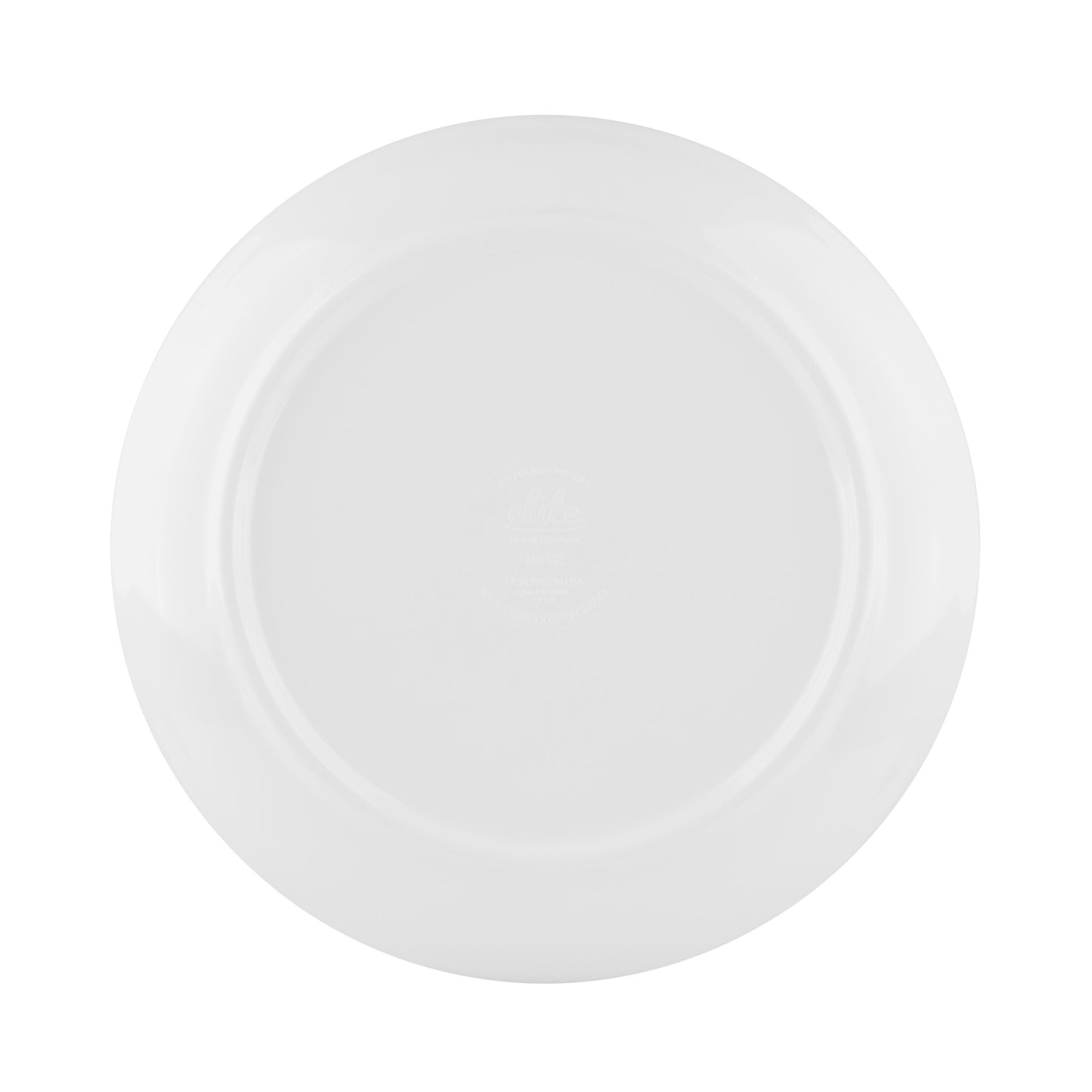 Melamine Round Coupe Plate - White