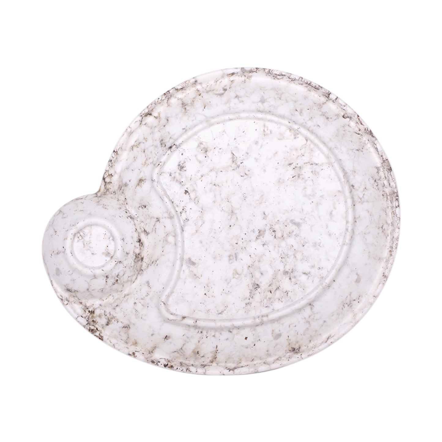 Melamine Round Chip & Dip Plate - Brown Marble
