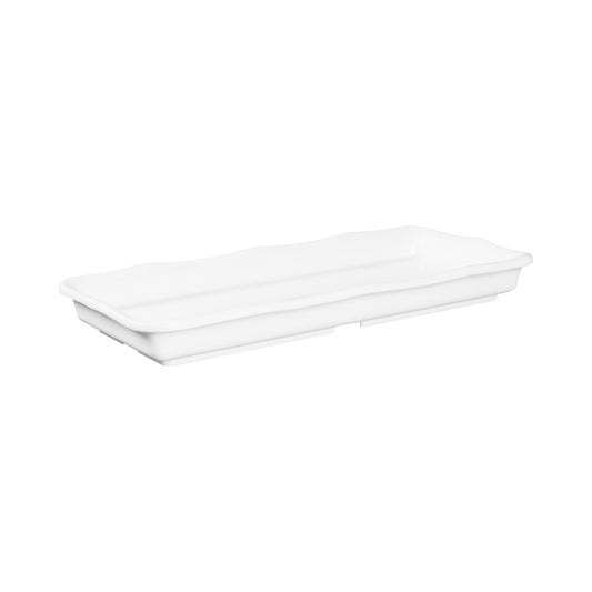 Melamine Rectangular Organic Tray - White