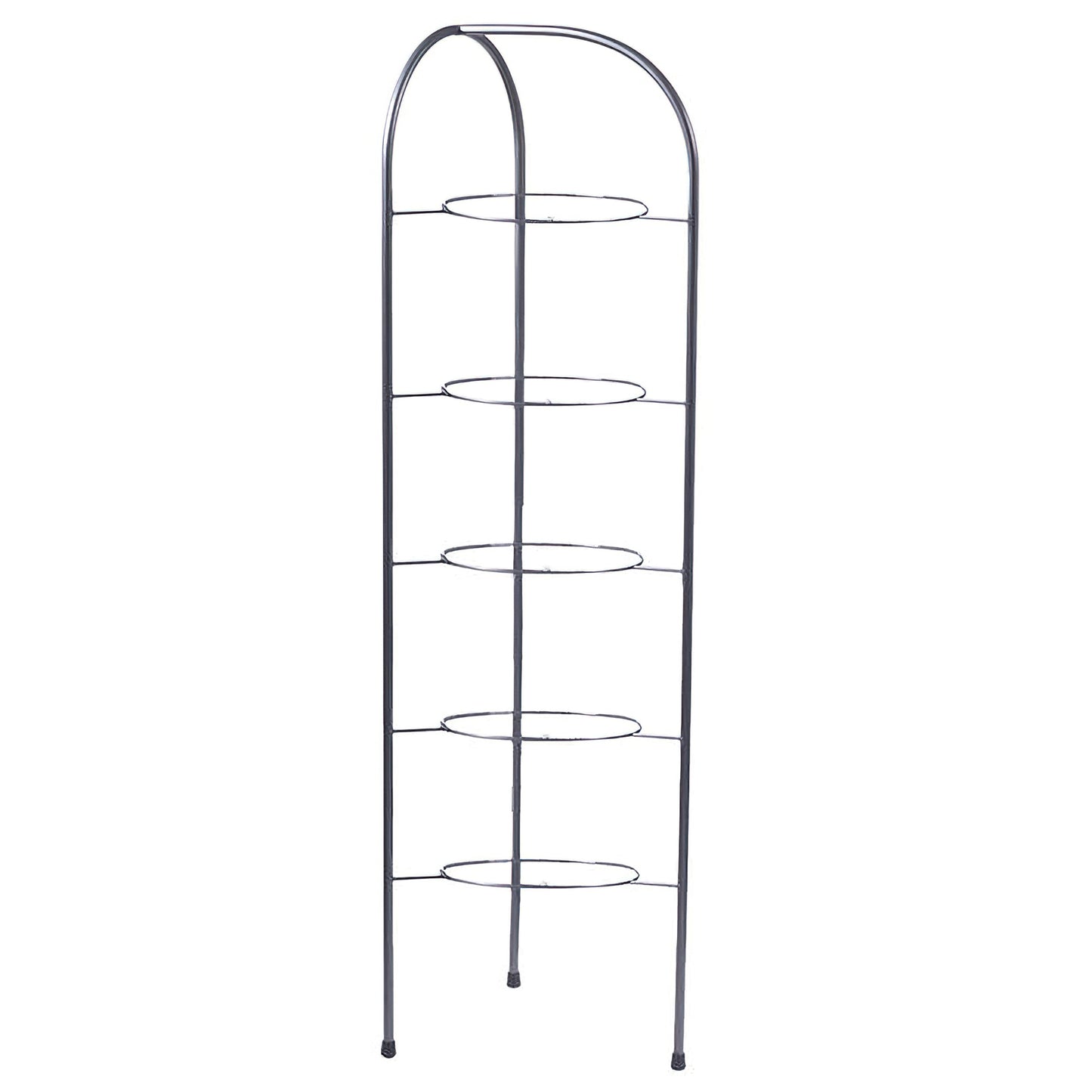 16" x15.5 Gray Round 5-Tier Butler Stand, 60" tall (fits IR