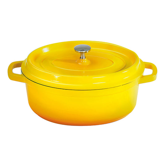3.5 qt. (3.75 qt. rim-full), 10.25" x 7.88" Induction Ready Oval Dutch Oven w/ Lid, 3.5" deep (Clear Coat)