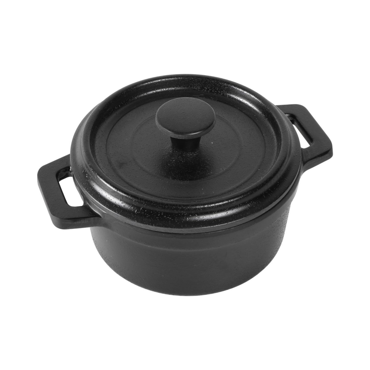 Melamine Mini Pot w/ Lid - Black