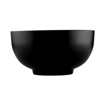 Melamine Round Two-Tone Bowl - Ebony Outside, Sand Inside
