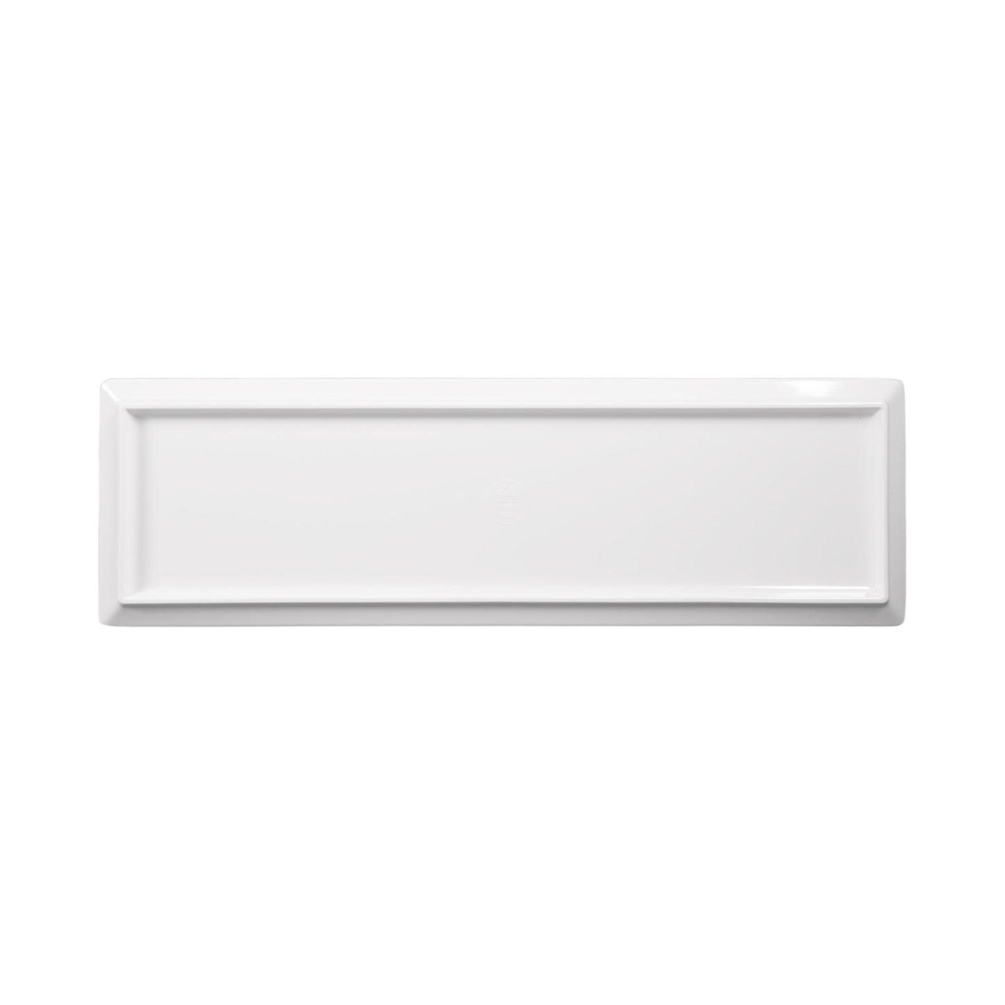 Melamine Rectangular Plate - White w/ Chocolate Decal