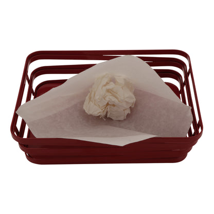7" x 7" Food-Safe Double-Open Bag / Wire Cone Basket Liner / Deli Wrap, White, 2000 pieces./cs.