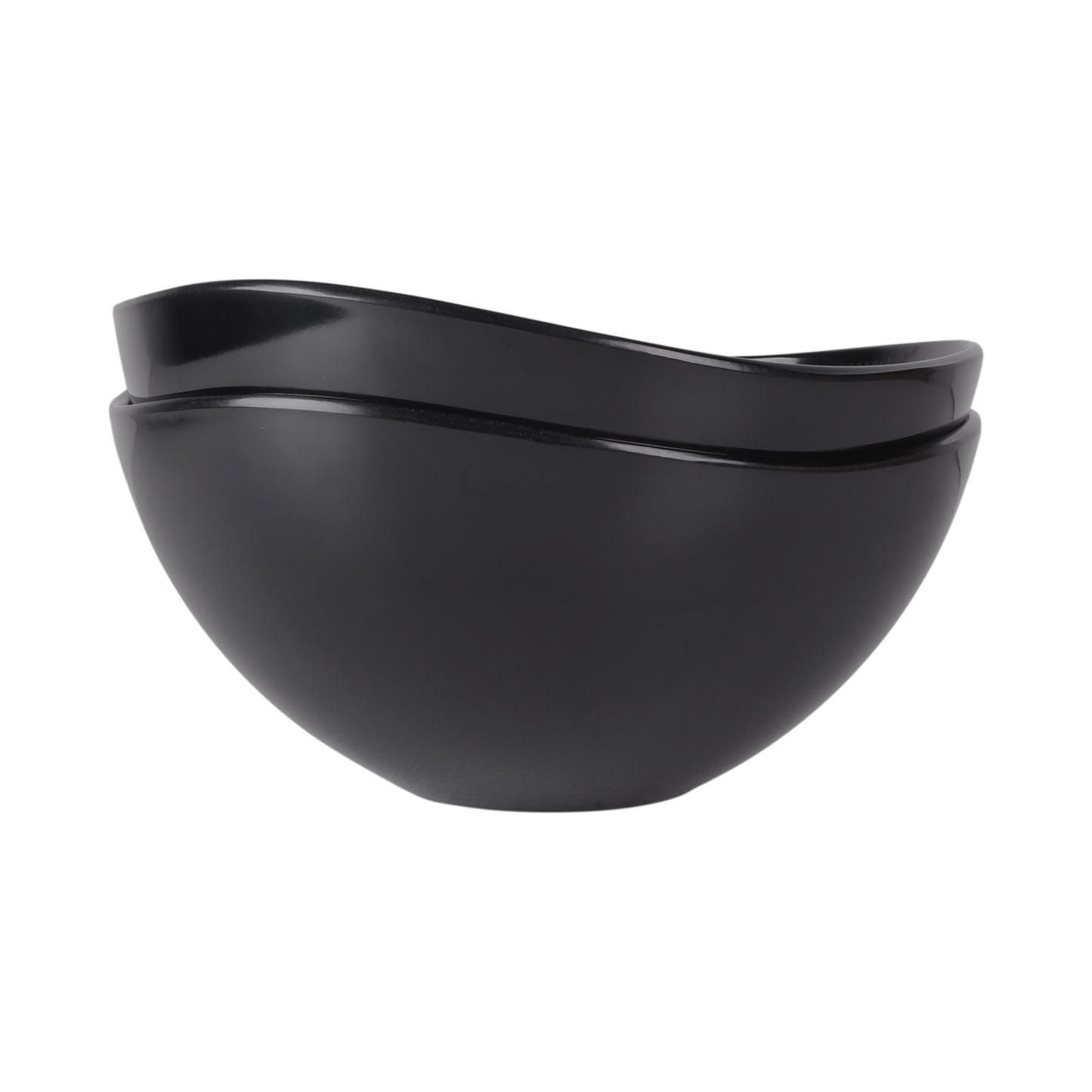 Melamine Almost Oval Bowl - Black