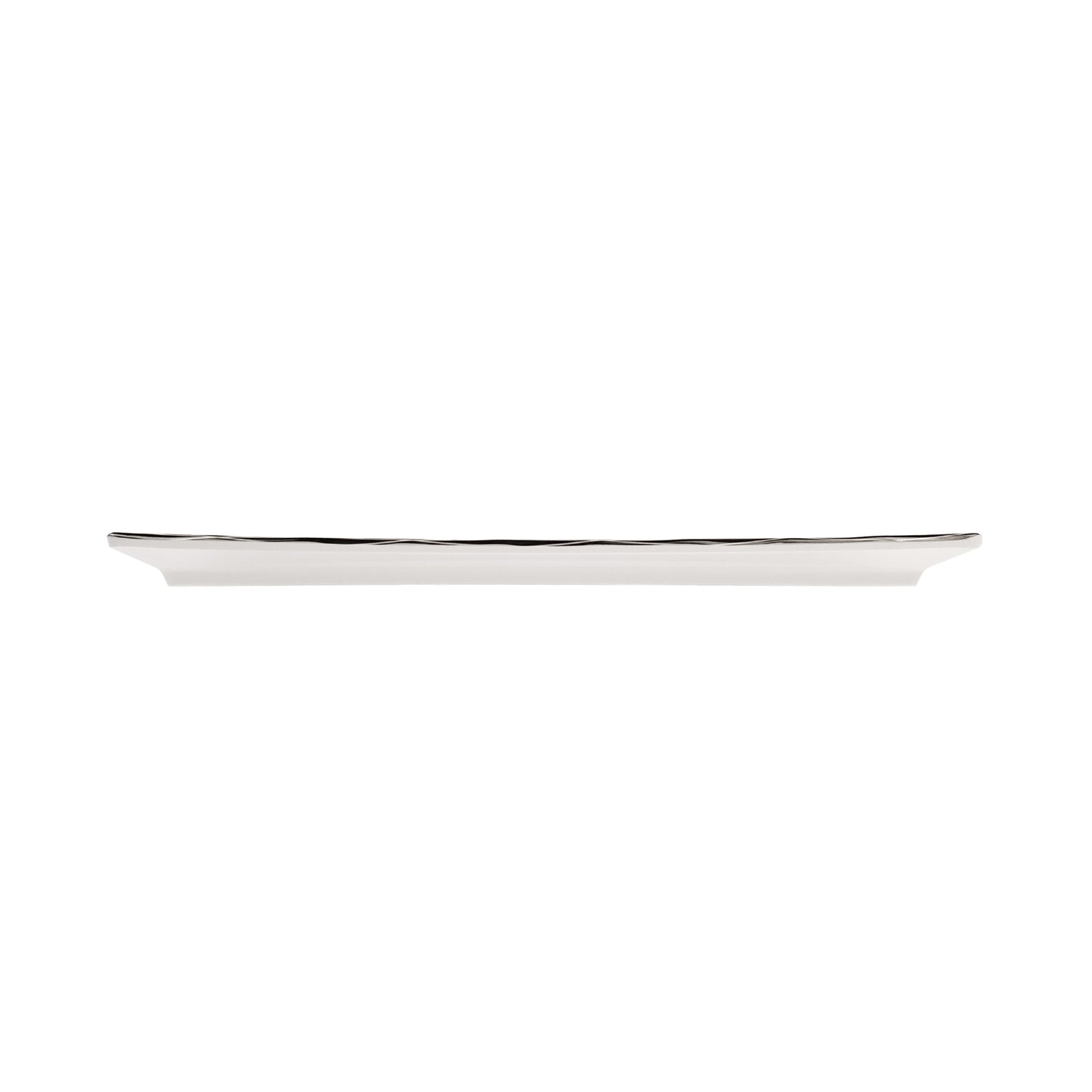 Melamine Rectangular Plate - White w/ Black Decal