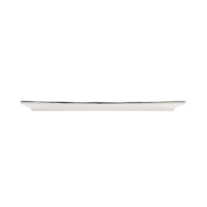 Melamine Rectangular Plate - White w/ Black Decal