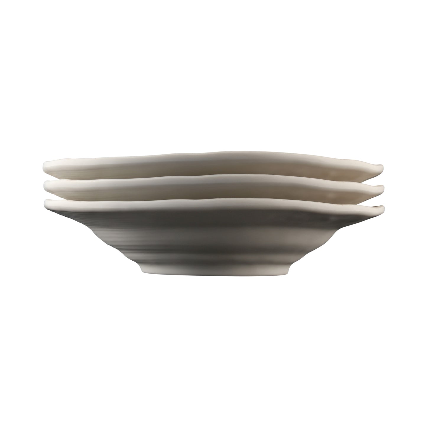 Melamine Irregular Round Bowl - Off White Design
