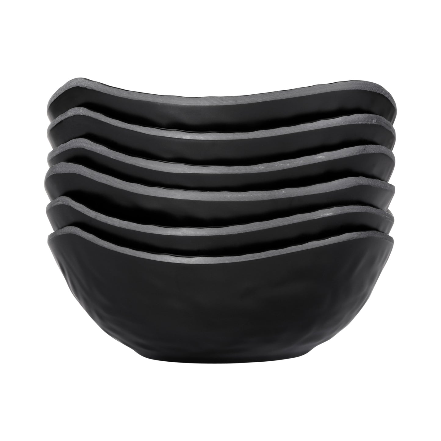 Melamine Squarish Bowl - Black