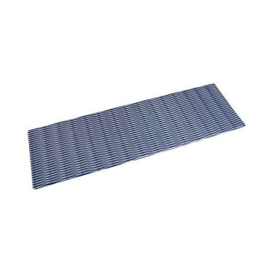 Melamine Rectangular Plate - White w/ Lapis Decal