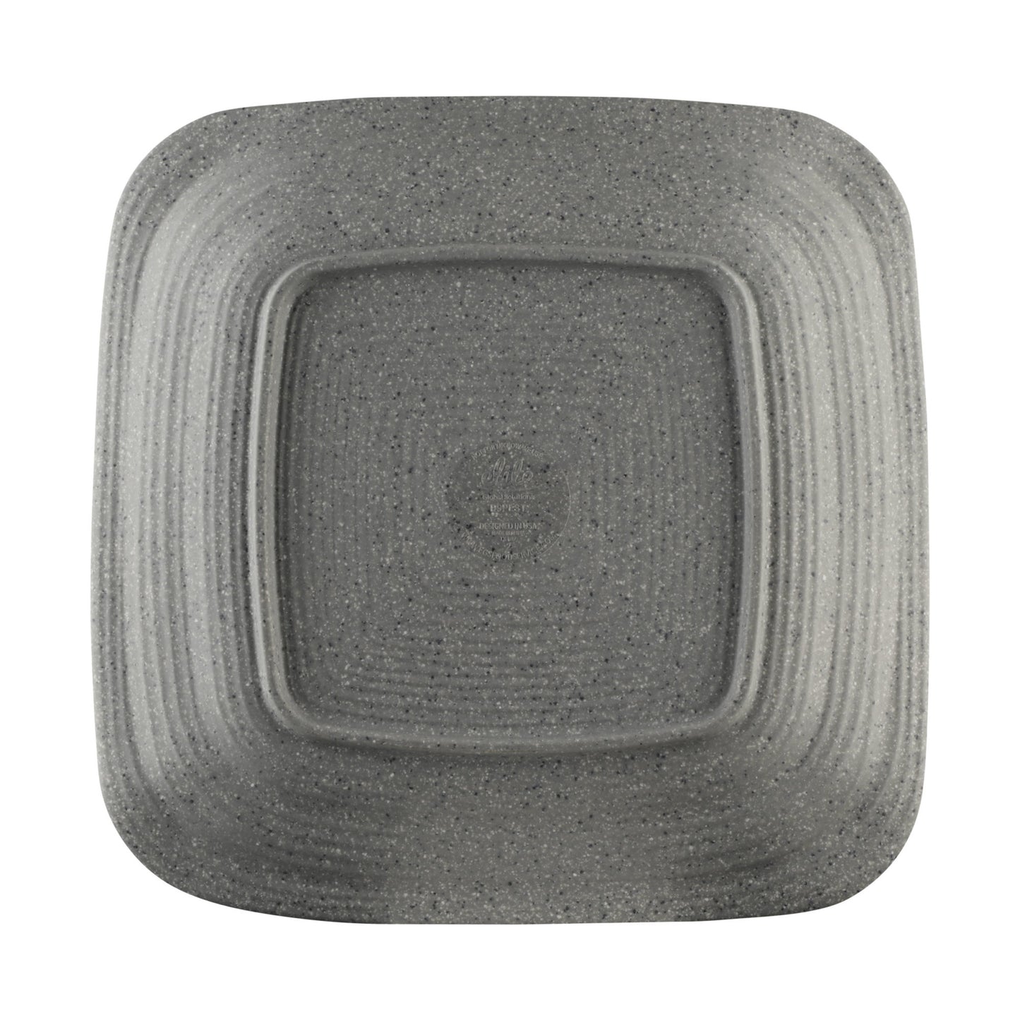 Melamine Irregular Square Plate - Granite Stone Design