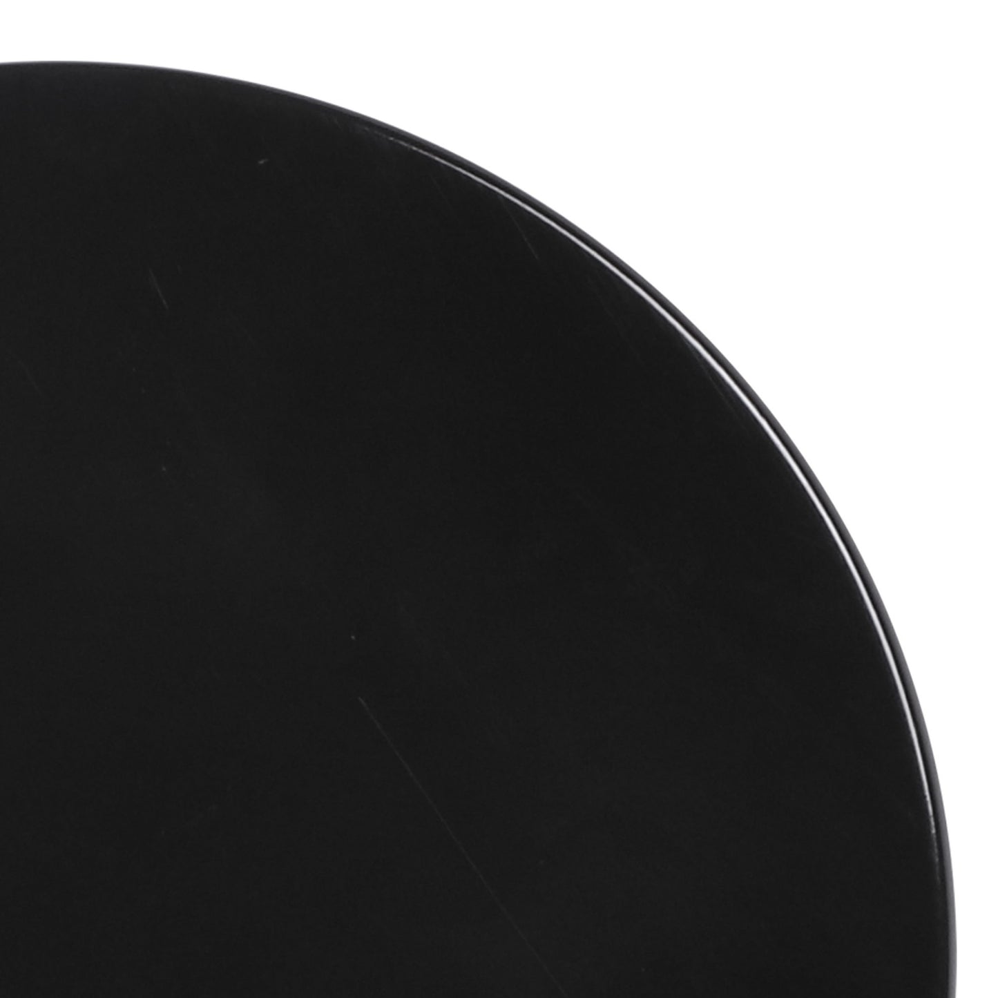 Melamine Round Flat Plate (Fits M5P Pedestal) - Black